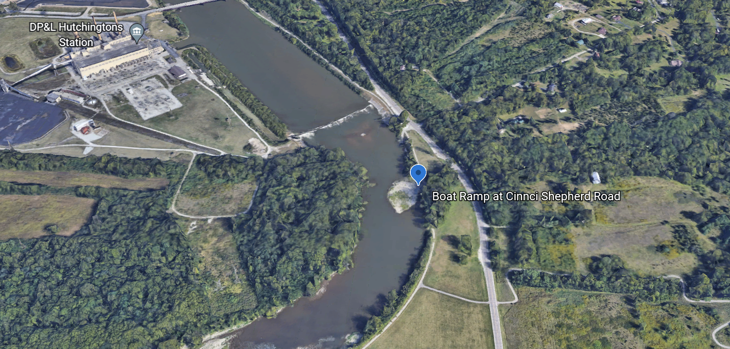 River Access at Shephard Rd & Dayton Cincinnati Pike - GM River Mile 63.4