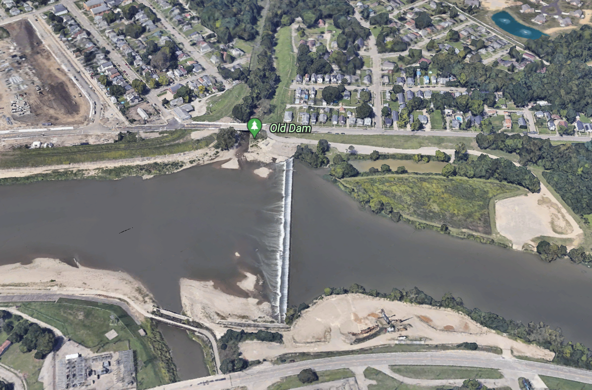 River Hazard at DAM North of Black St - GM River Mile 36.4