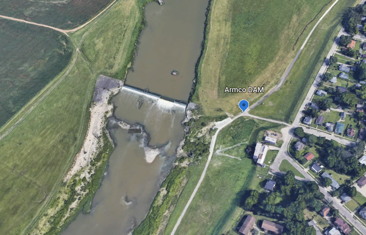 River Hazard at Armco DAM South of SR 122 - GM River Mile 50.8